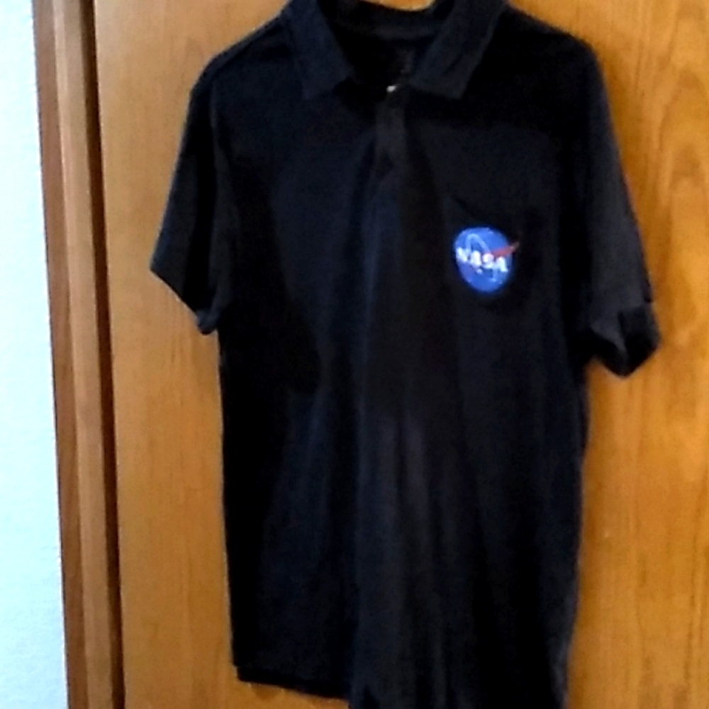 NASA black polo